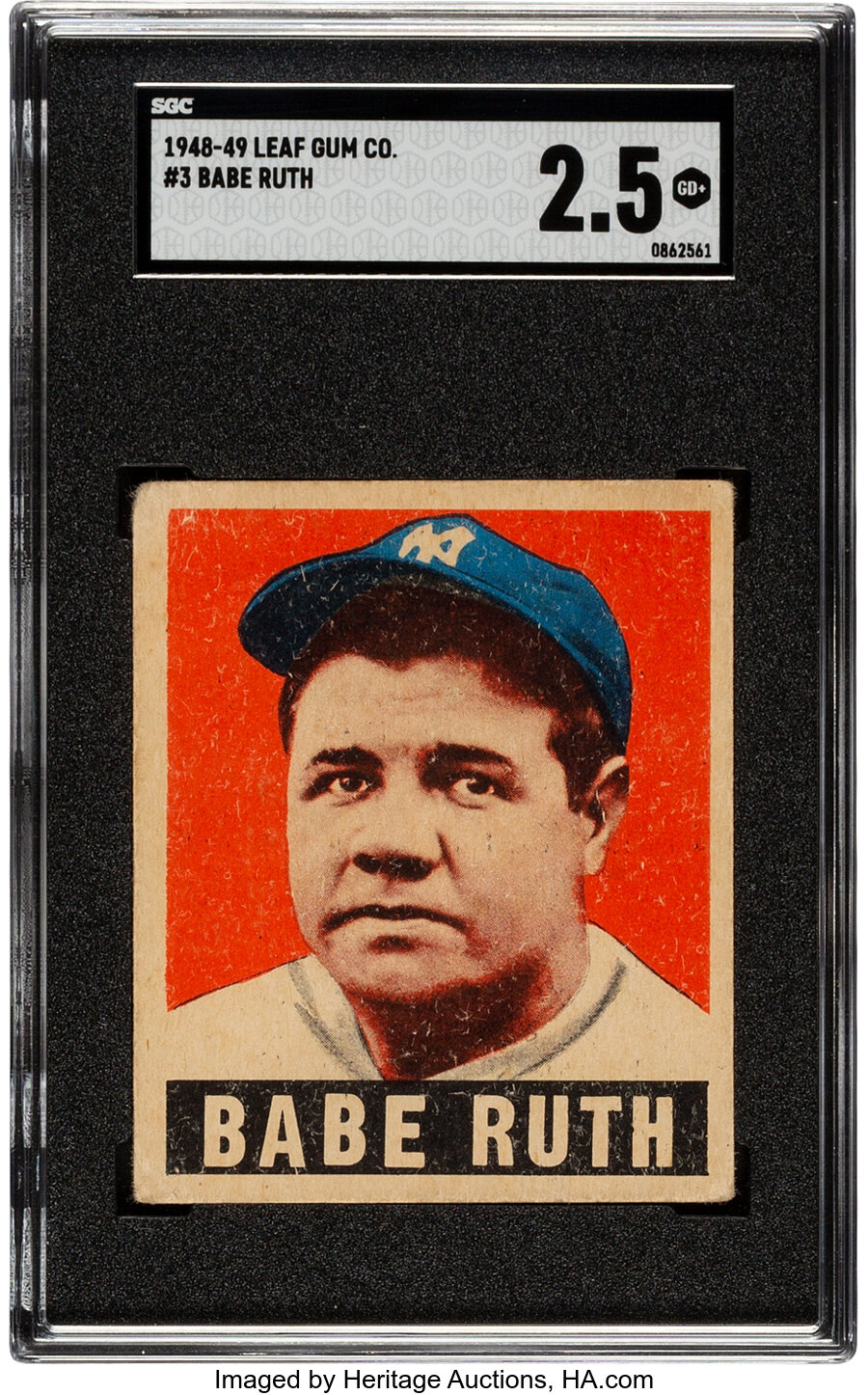 1948 Leaf Babe Ruth #3 SGC Good+ 2.5