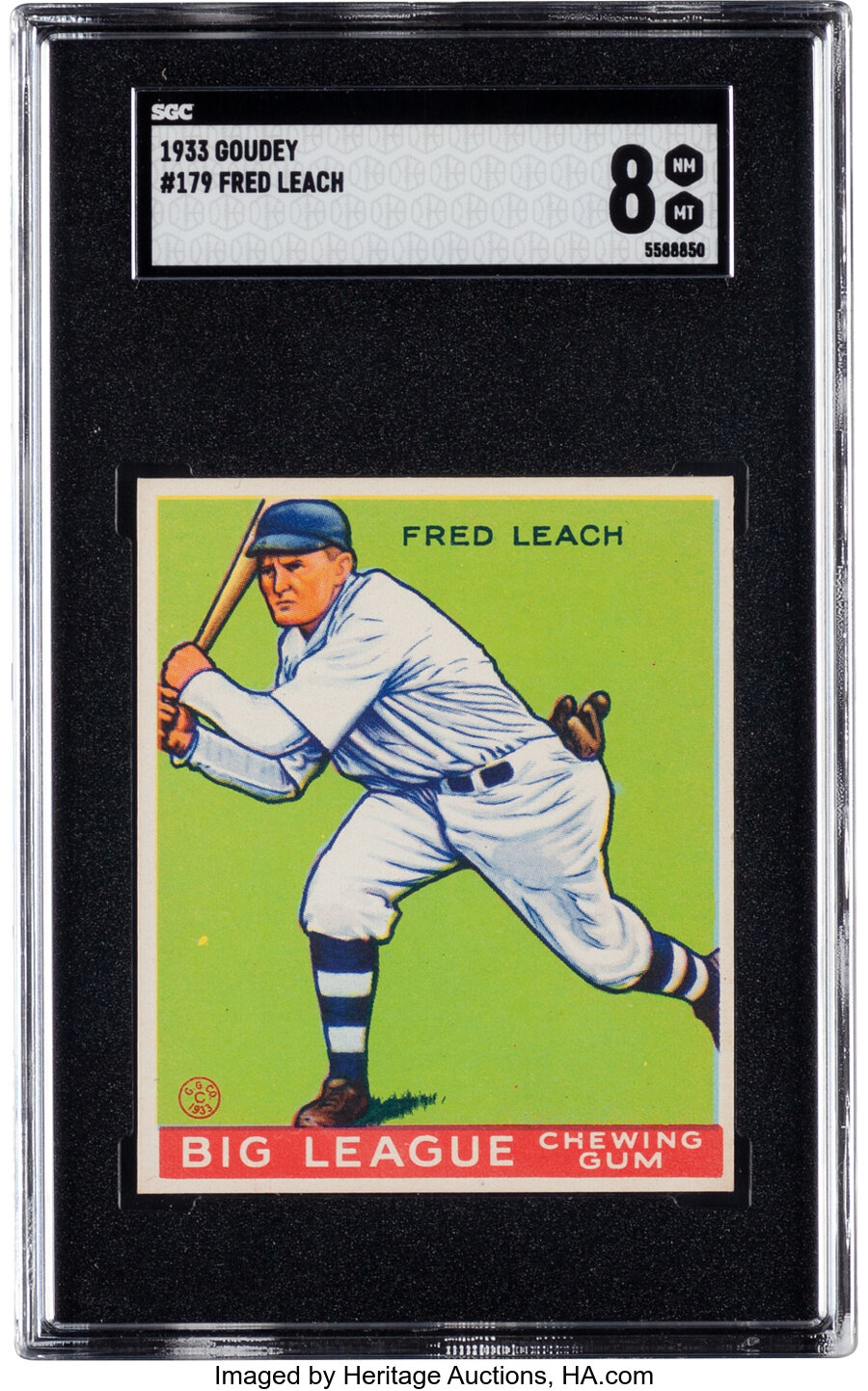 1933 Goudey Fred Leach #179 SGC NM-MT 8