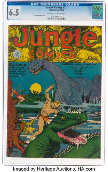 Golden Age (1938-1955):Adventure, Jungle Comics #11 (Fiction House, 1940) CGC FN+ 6.5 Off-white to white pages....