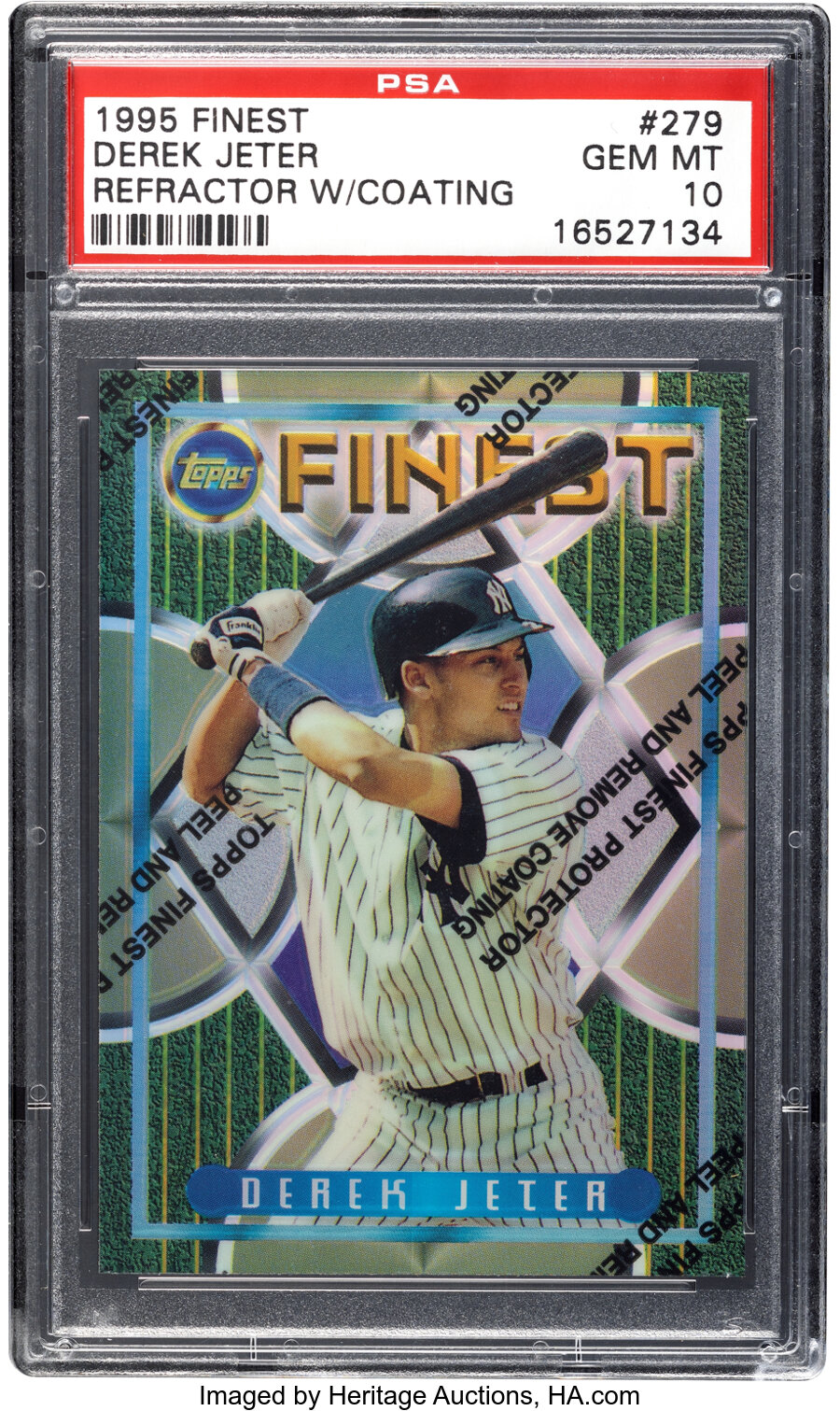 1995 Topps Finest Derek Jeter (Refractor with Coating) #279 PSA Gem Mint 10