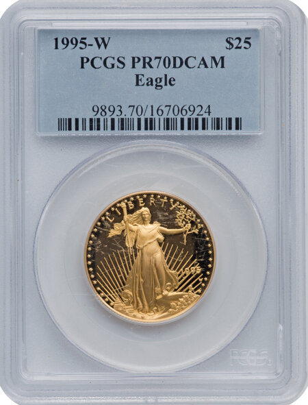 1995-W $25 Half-Ounce Gold Eagle, PR, DC 70 PCGS