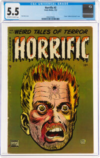 Horrific #3 (Comic Media, 1953) CGC FN- 5.5 Off-white to white pages