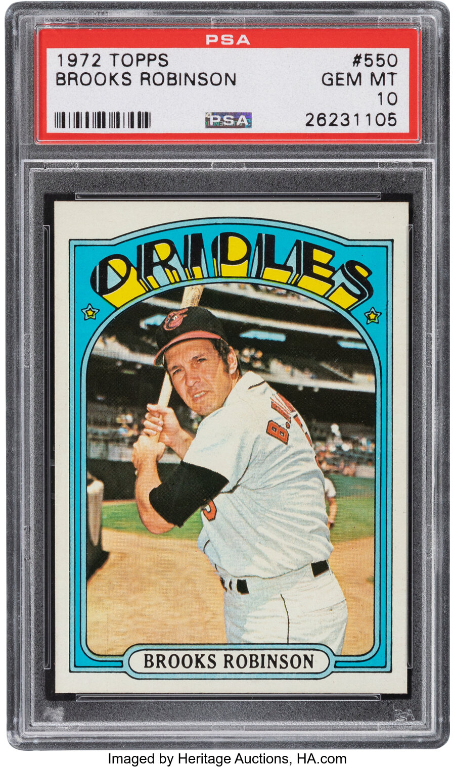 1972 Topps Brooks Robinson #550 PSA Gem Mint 10