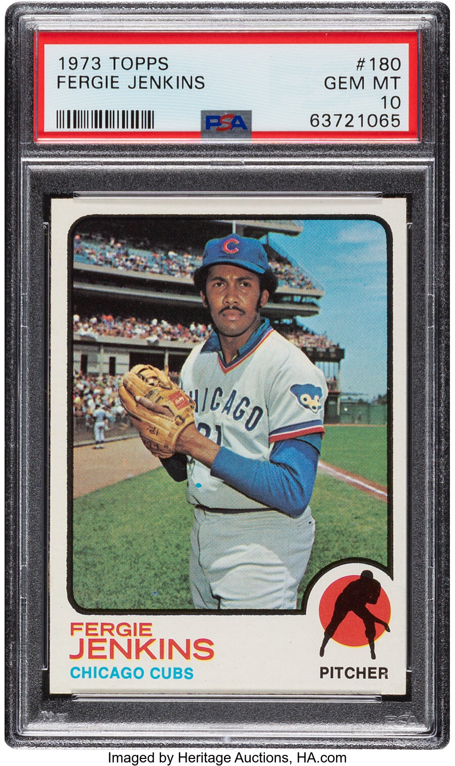 1973 Topps Fergie Jenkins #180 PSA Gem Mint 10 - Pop Three!