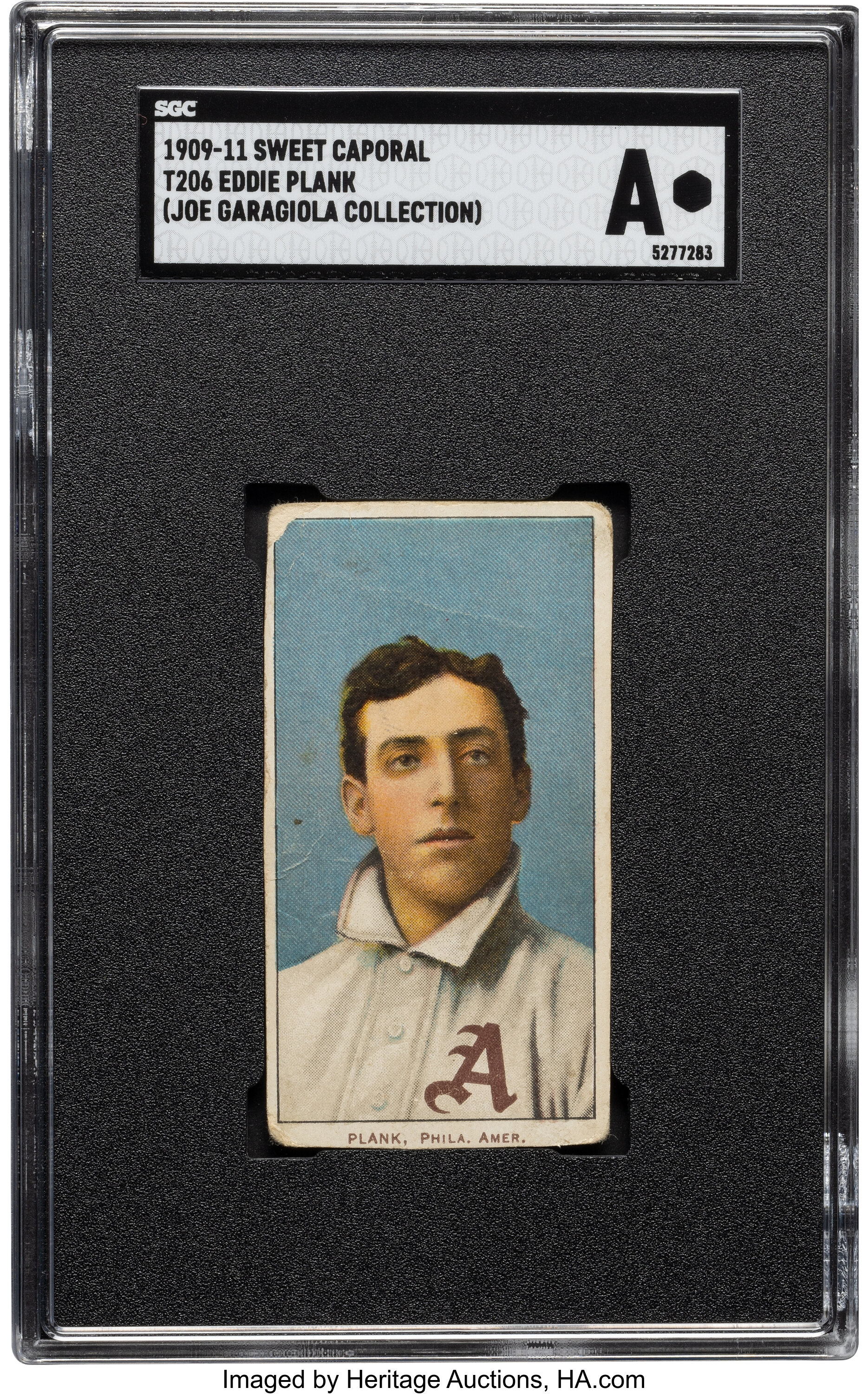 1909-11 T206 Sweet Caporal Eddie Plank SGC Authentic from The Joe | Lot ...