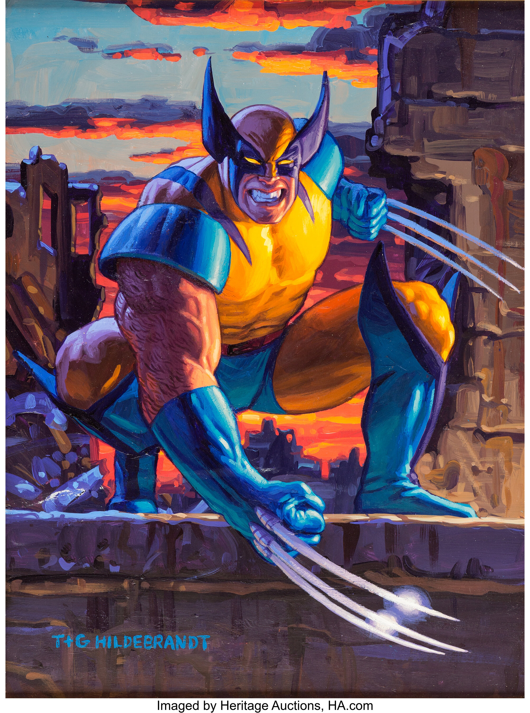 Greg and Tim Hildebrandt 1994 Marvel Masterpieces Powerblast | Lot ...