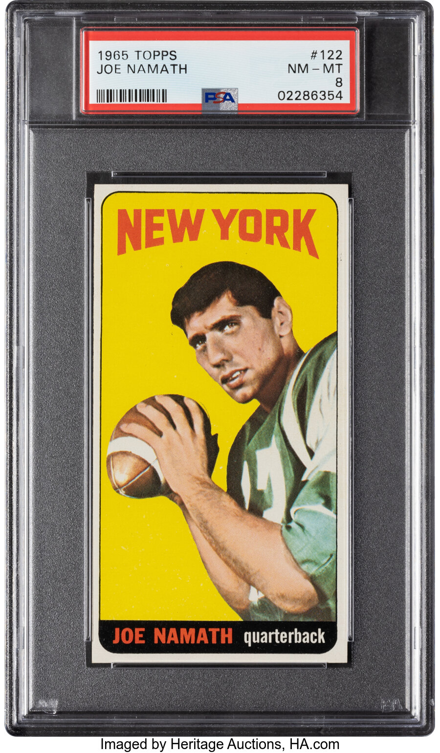 1965 Topps Joe Namath Rookie #122 PSA NM-MT 8