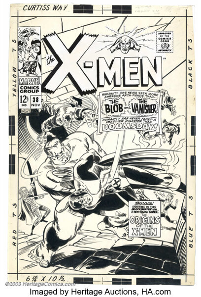 Don Heck Original Unused Cover Art For X Men 38 Marvel 1967 Lot 5253 Heritage Auctions