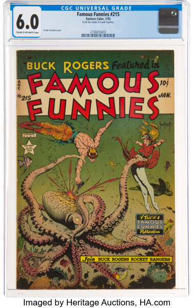 Golden Age (1938-1955):Science Fiction, Famous Funnies #215 (Eastern Color, 1955) CGC FN 6.0 Cream to off-white pages....