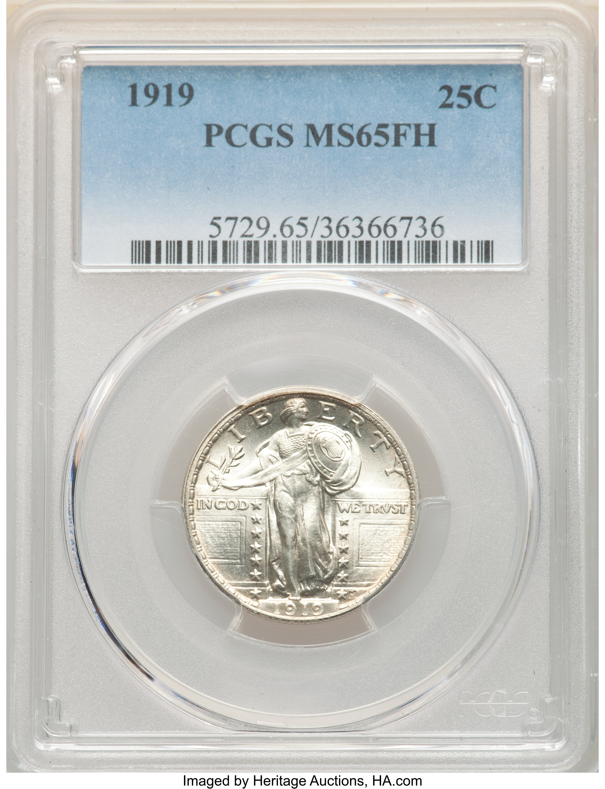 1919 25C MS65 Full Head PCGS. PCGS Population: (113/142). NGC | Lot ...