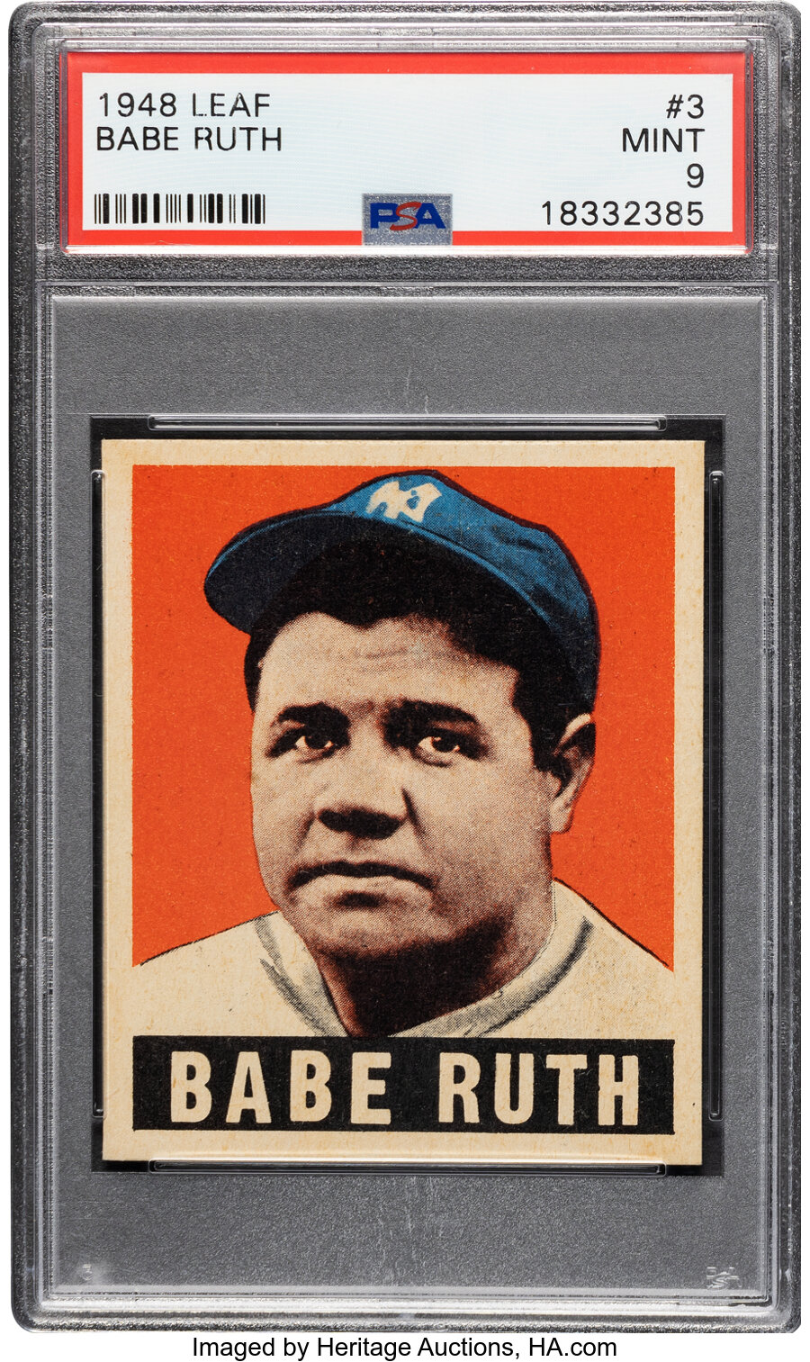 1948 Leaf Babe Ruth #3 PSA Mint 9