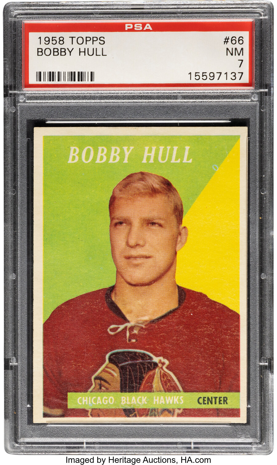 1958 Topps Bobby Hull Rookie #66 PSA NM 7