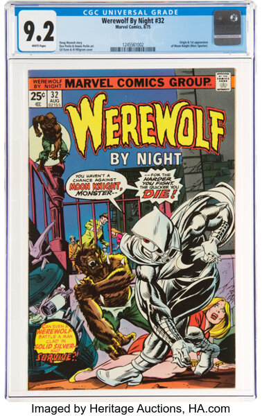 Bronze Age (1970-1979):Horror, Werewolf by Night #32 (Marvel, 1975) CGC NM- 9.2 White pages....