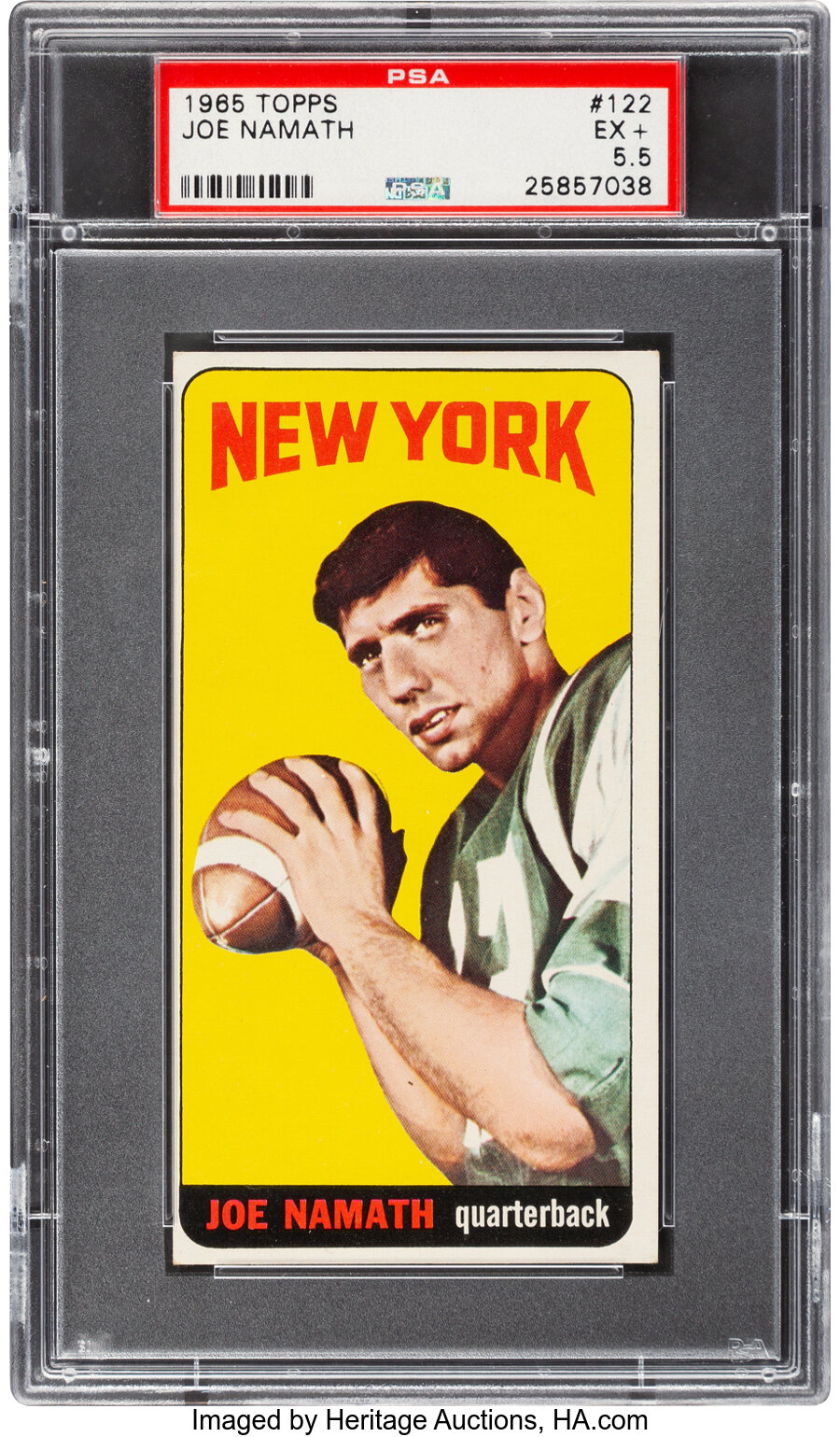 1965 Topps Joe Namath Rookie #122 PSA EX+ 5.5