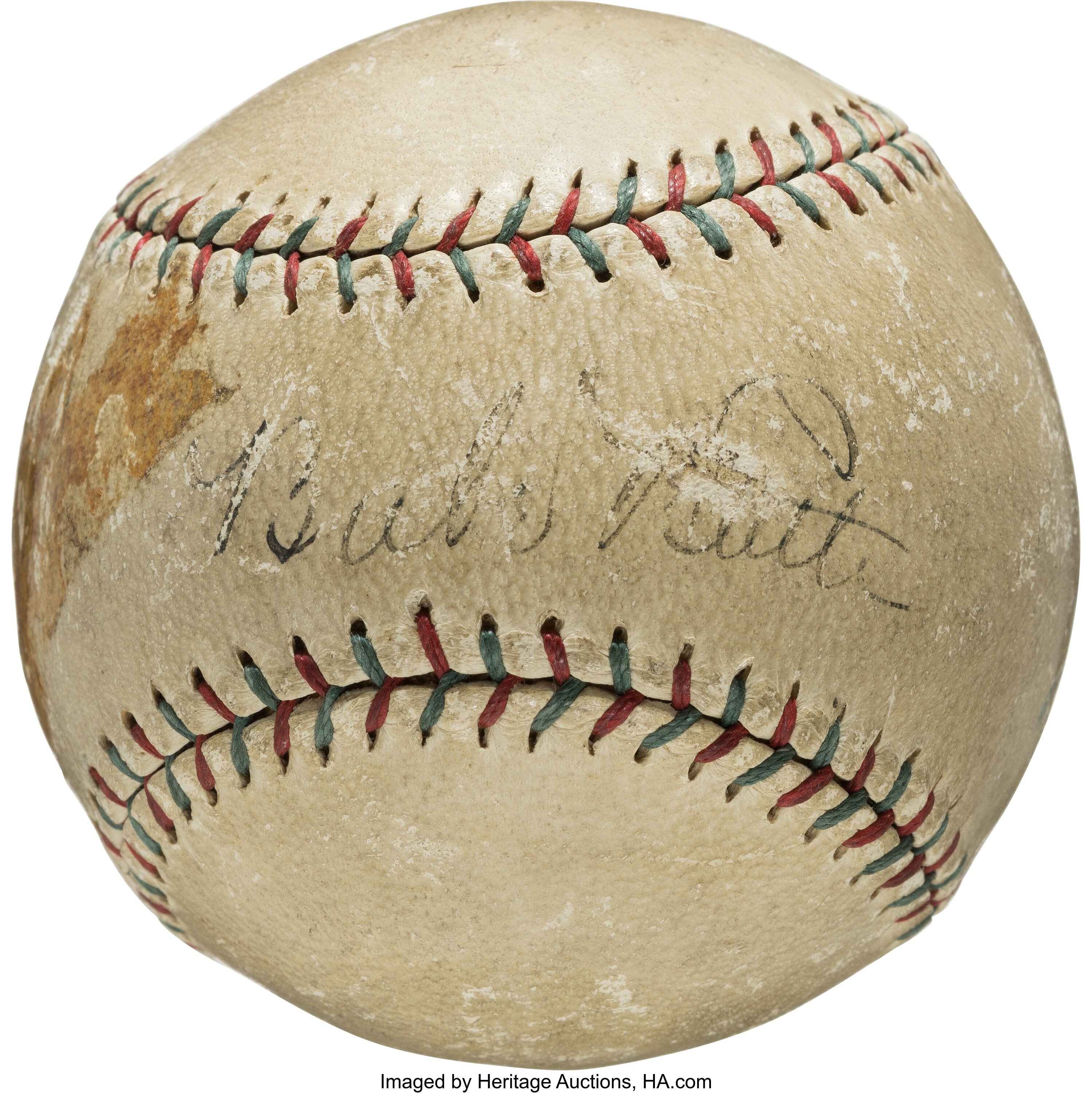 1930's Babe Ruth & Lou Gehrig Signed Baseball. ... Baseball | Lot ...