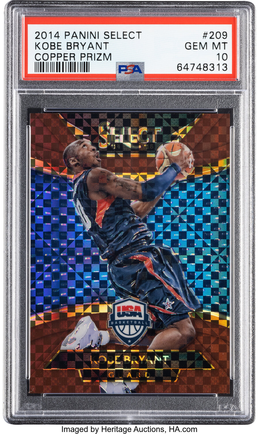 2014 Panini Select Kobe Bryant (Copper Prizm) #209 PSA Gem Mint 10 - #'d 46/49