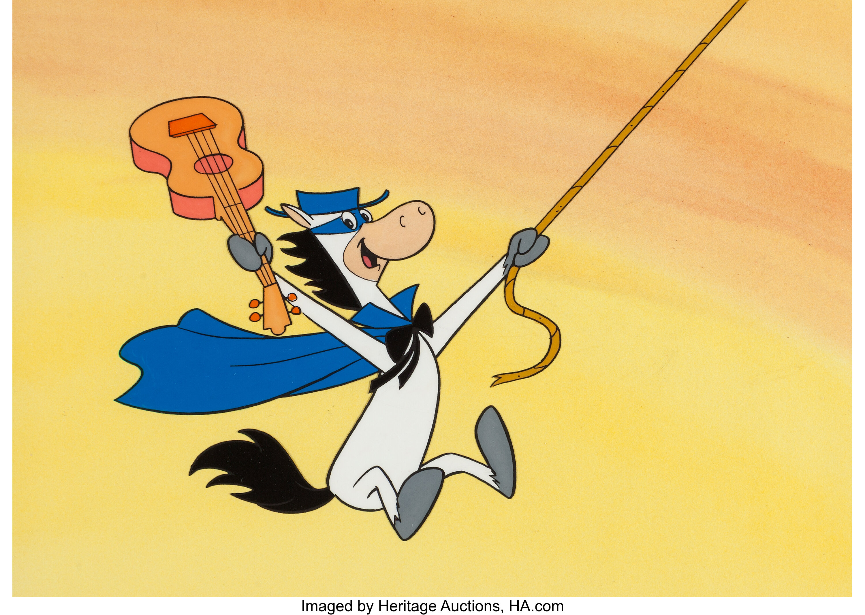 Quick Draw McGraw as El Kabong Publicity Cel with HandPainted LotID