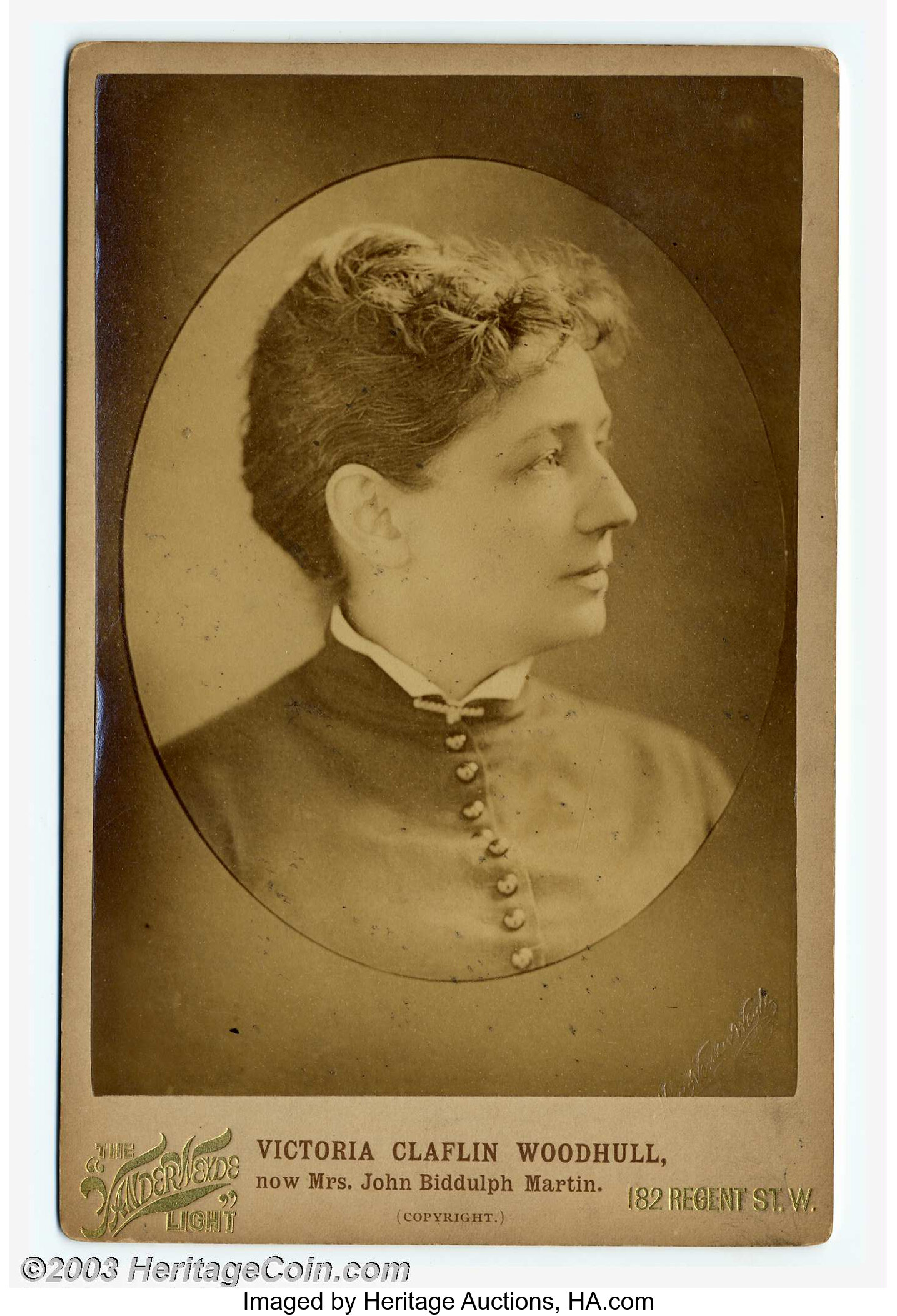 First Woman To Run For President Cabinet Card Of Victoria