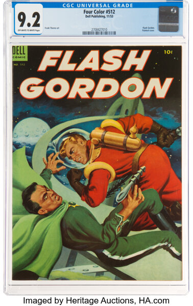 Golden Age (1938-1955):Adventure, Four Color #512 Flash Gordon (Dell, 1953) CGC NM- 9.2 Off-white to white pages....