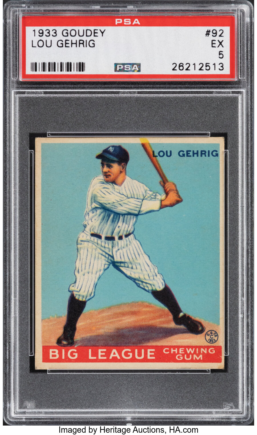 1933 Goudey Lou Gehrig #92 PSA EX 5