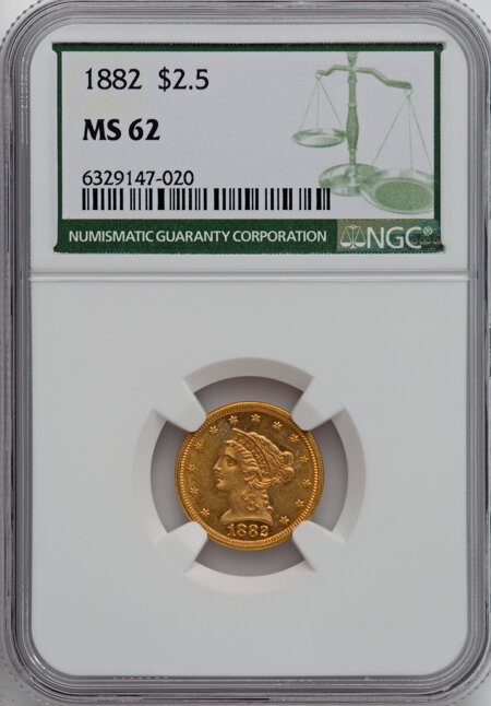 1882 $2 1/2 62 NGC