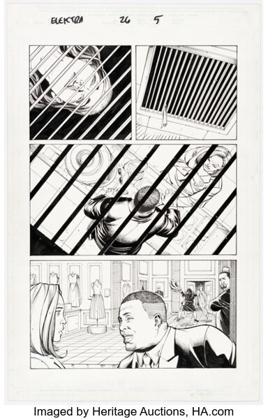 Original Comic Art:Story Page, Sean Chen and Sandu Florea Elektra #26 Story Page 4 Original Art (Marvel, 2003)....