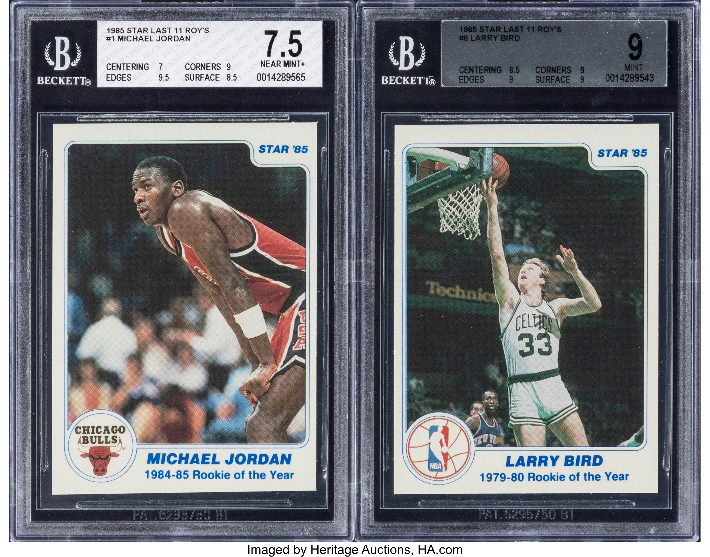 1985 Star Co. Rookies of the Year Complete Set (11).... Basketball ...