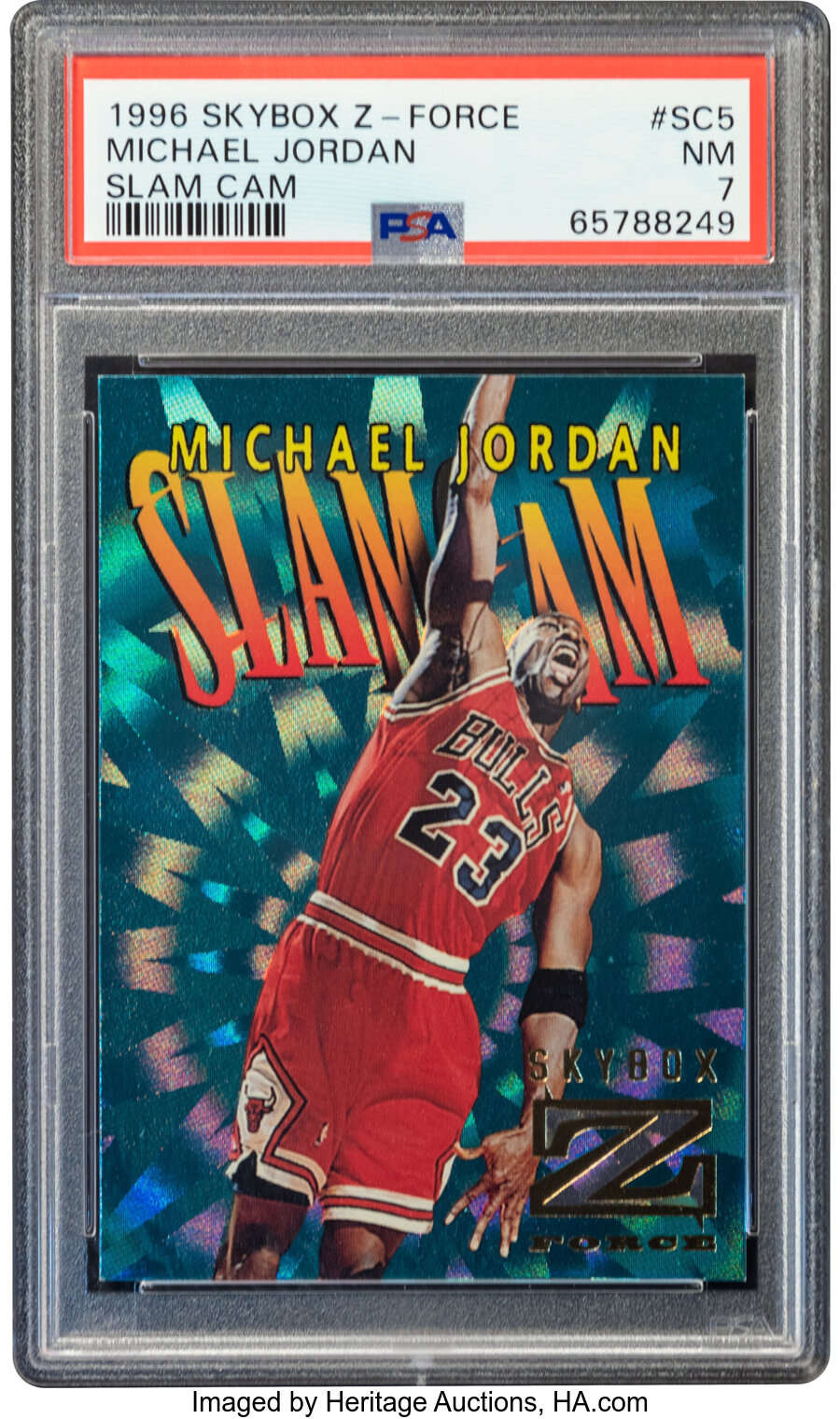 1996 Skybox Z-Force Michael Jordan (Slam Cam) #SC5 PSA NM 7