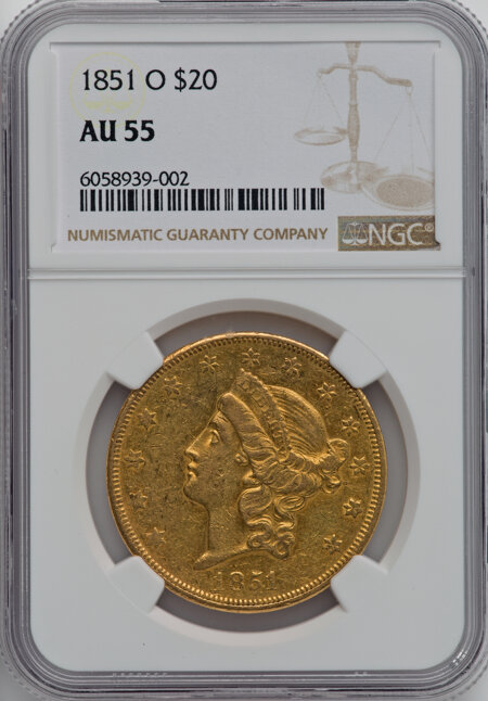 1851-O $20 55 NGC