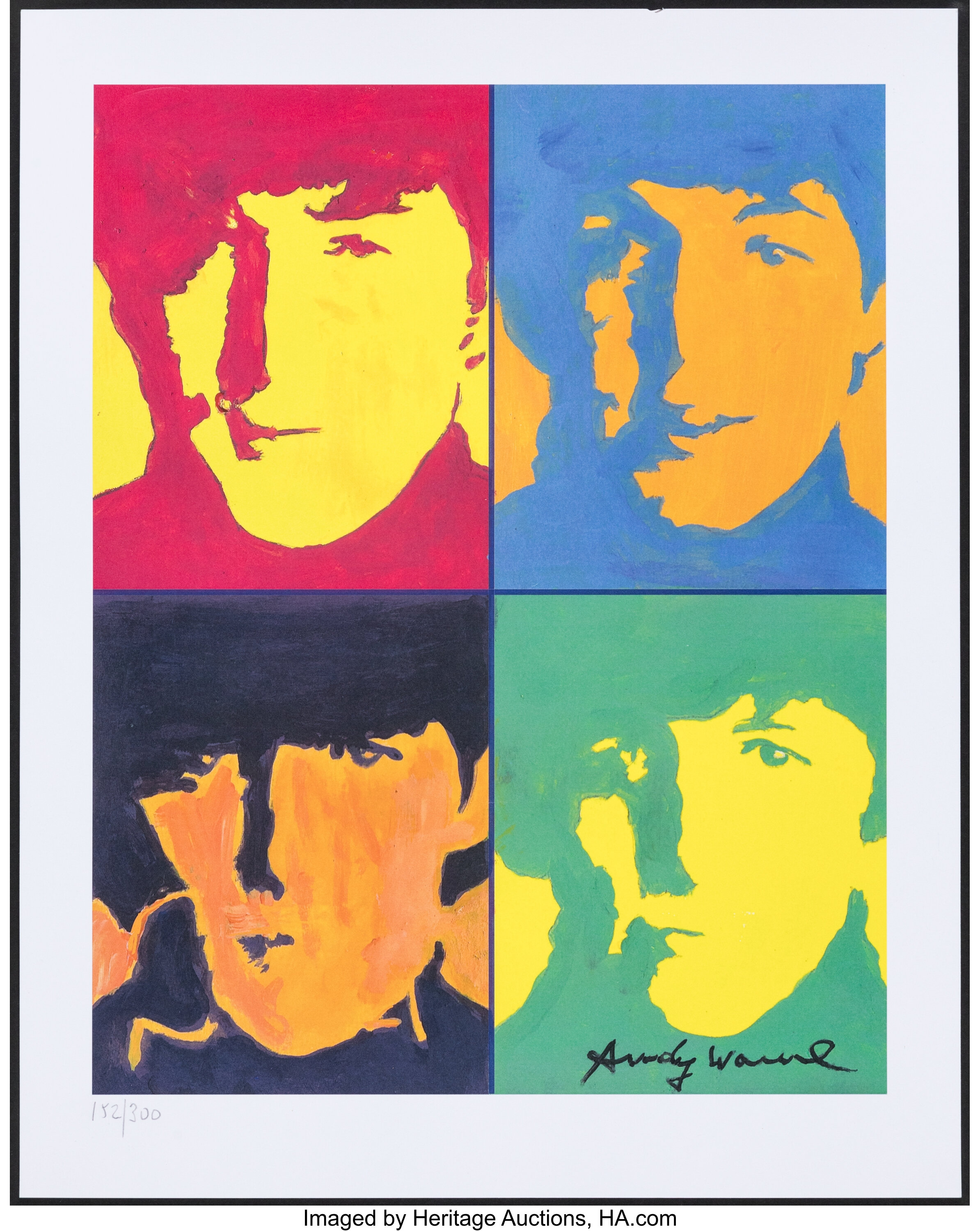 Andy Warhol The Beatles Lithograph. ... Miscellaneous Collectibles ...