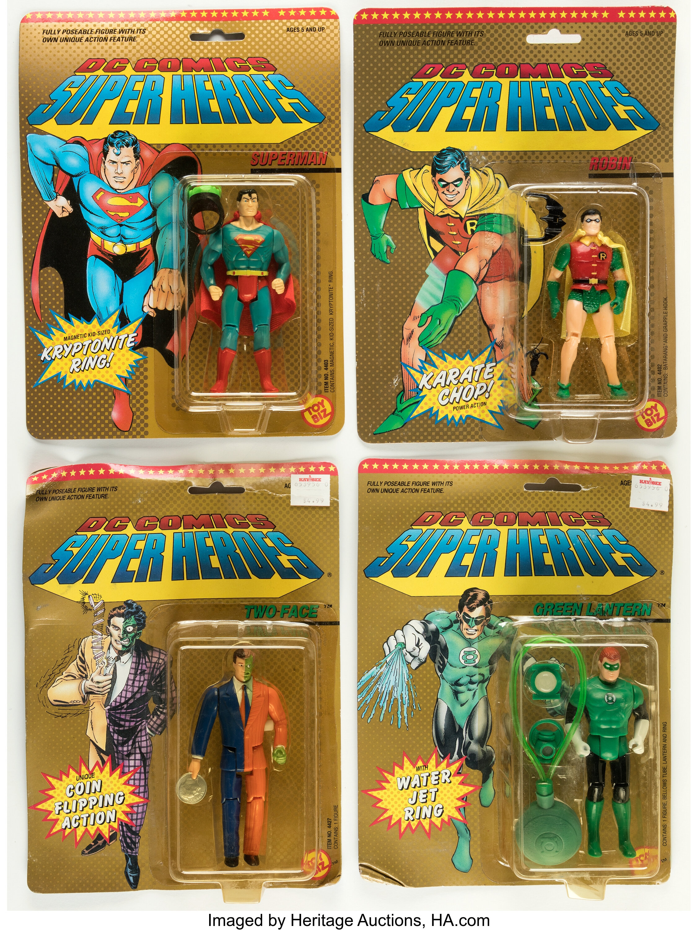 DC Comics Super Heroes Action Figures Group of 4 (DC, 1989).... | Lot ...