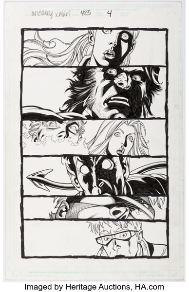 Original Comic Art:Story Page, Ron Garney, Mark Morales, and others The Uncanny X-Men #423 Story Page 4 Original Art (Marve...