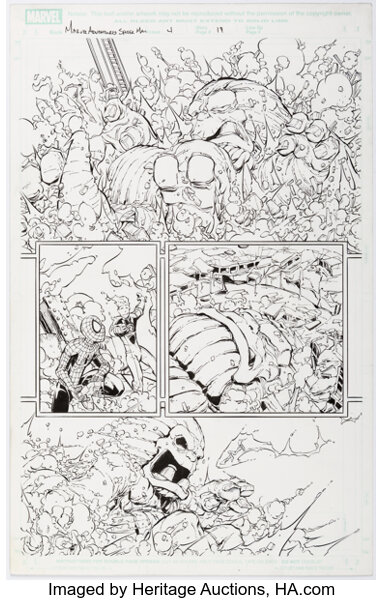 Original Comic Art:Story Page, Patrick Scherberger and Norman Lee Marvel Adventures Spider-Man #4 Story Page 19 Original Ar...