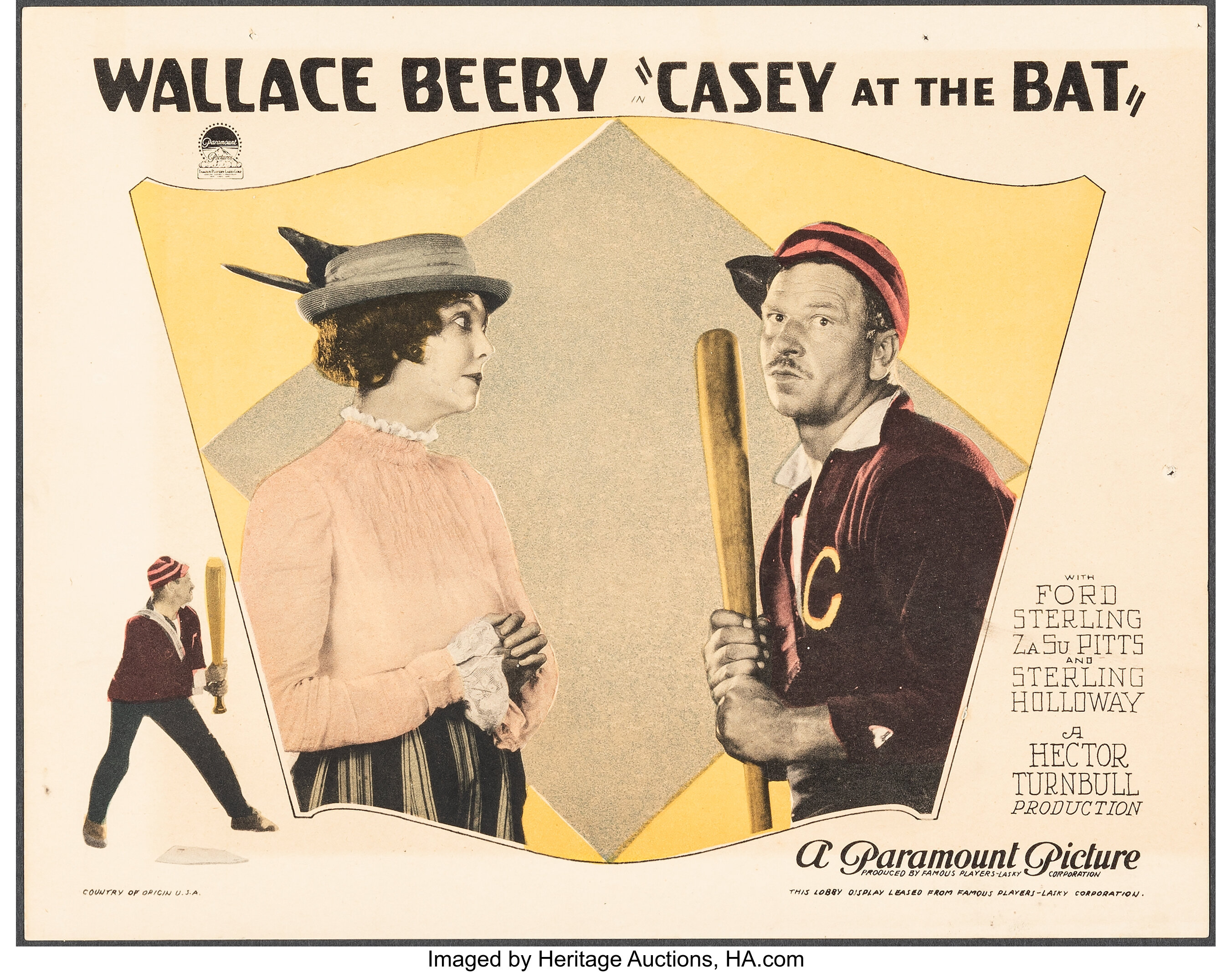 Casey at the Bat (Paramount, 1927). Fine/Very Fine. Lobby Card (11 ...