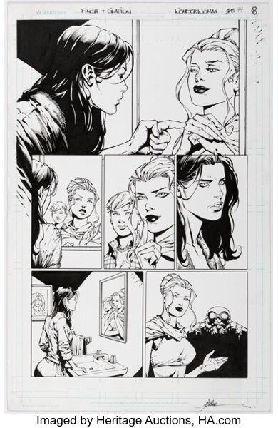 Original Comic Art:Story Page, David Finch and Jonathan Glapion Wonder Woman #44 Story Page 8 Original Art (DC, 2015).