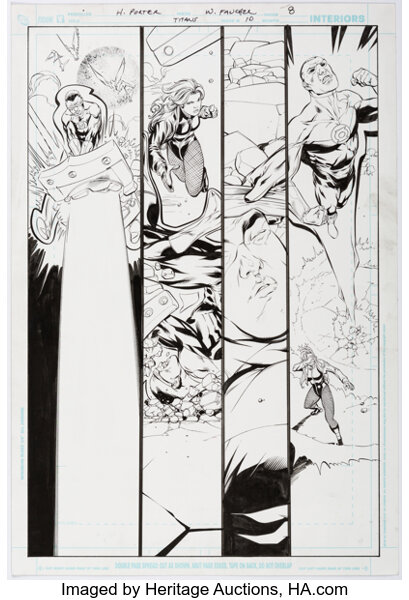 Original Comic Art:Story Page, Howard Porter and Wayne Faucher Titans #10 Story Page 8 Original Art (DC, 2009)....