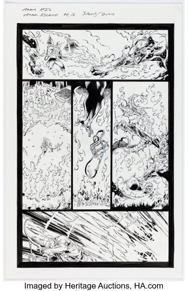 Original Comic Art:Story Page, Mark Bagley and Andy Owens Venom #22 (187) Story Page 16 Original Art (Marvel, 2020).