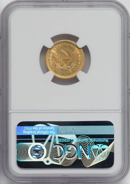 1843-O $2 1/2 Large Date, Plain 4 61 NGC