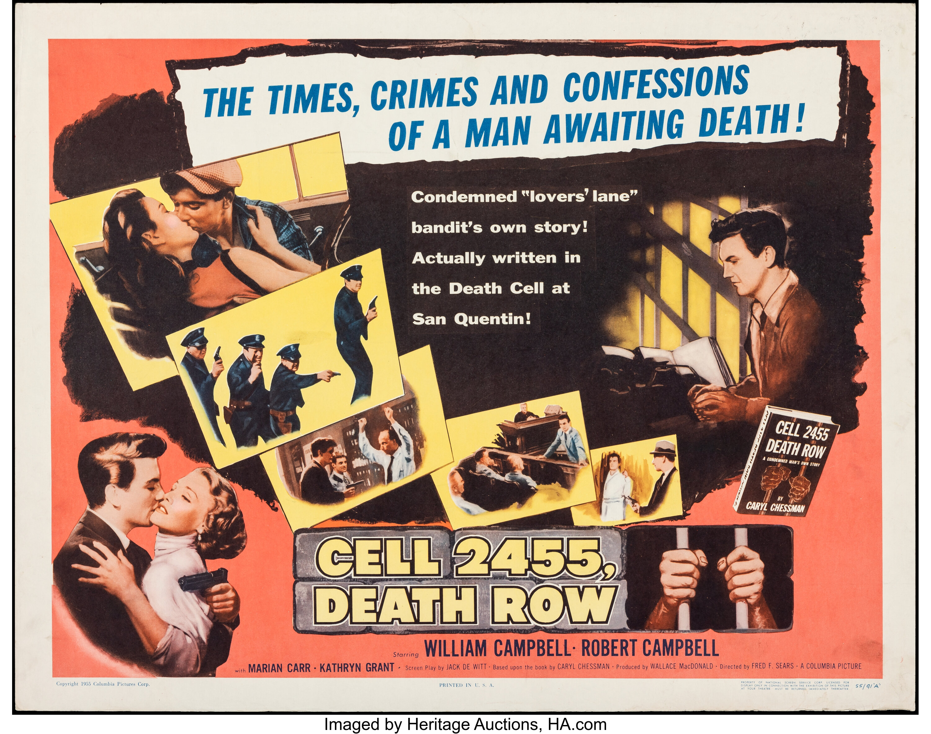 Cell 2455 Death Row And Other Lot Columbia 1955 Rolled Fine Lot 54047 Heritage Auctions 
