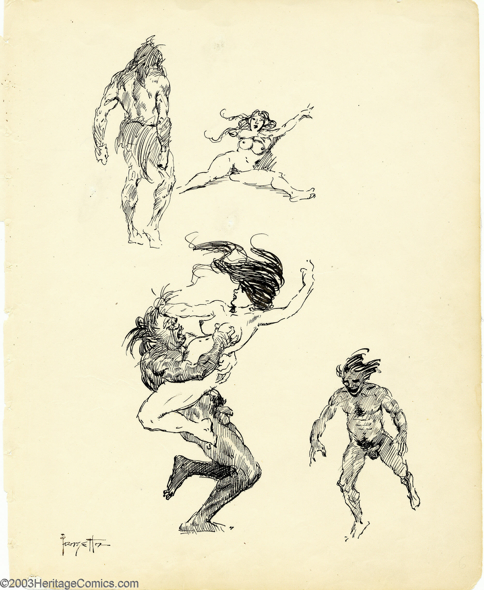 frank frazetta sketch