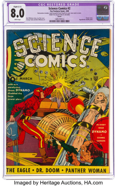 Golden Age (1938-1955):Superhero, Science Comics #2 Larson Pedigree (Fox, 1940) CGC Apparent VF 8.0 Slight (C-1) White pages....