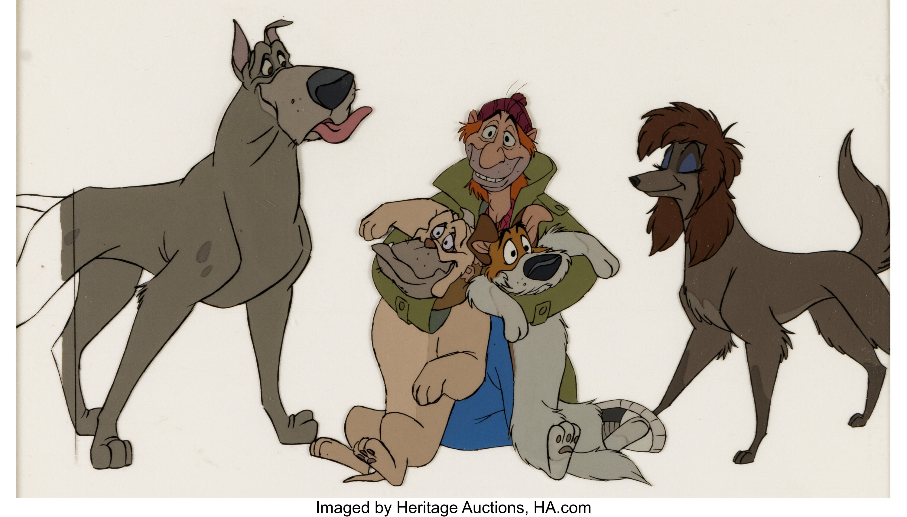 Oliver & Company Fagin and his Dog Gang Publicity Cel (Walt Disney ...