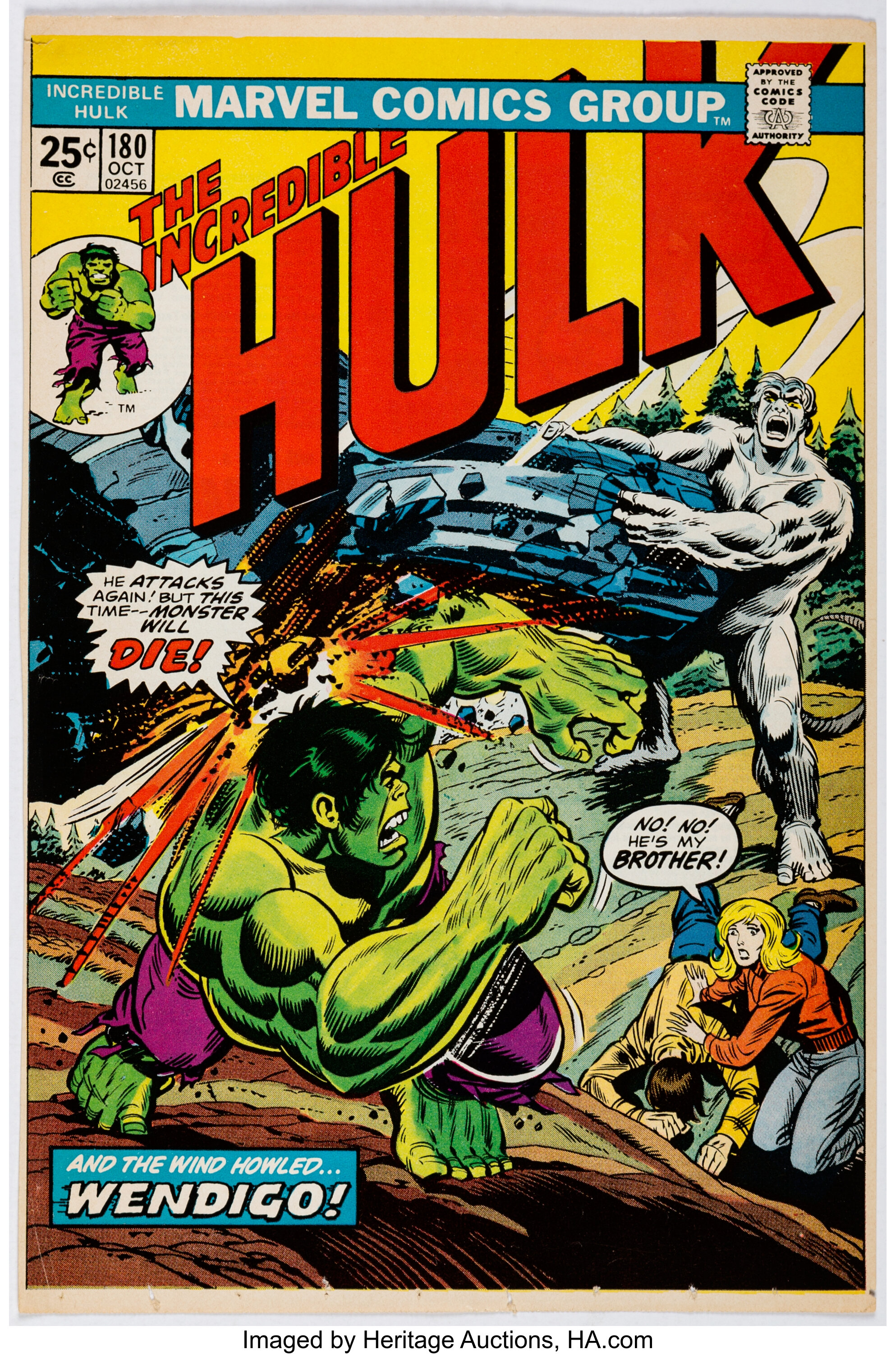 Hulk #180 Cover Production Printer's Proof (Marvel, 1974).... | Lot ...