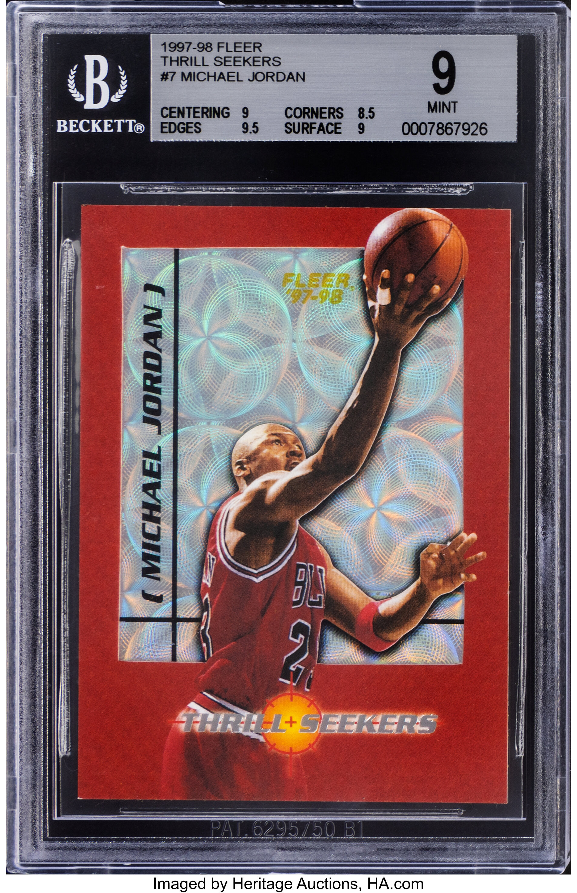 1997 Fleer Michael Jordan (Thrill Seekers) #7 BGS Mint 9.... | Lot ...