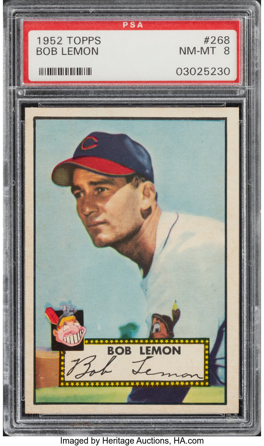 1952 Topps Bob Lemon #268 PSA NM-MT 8