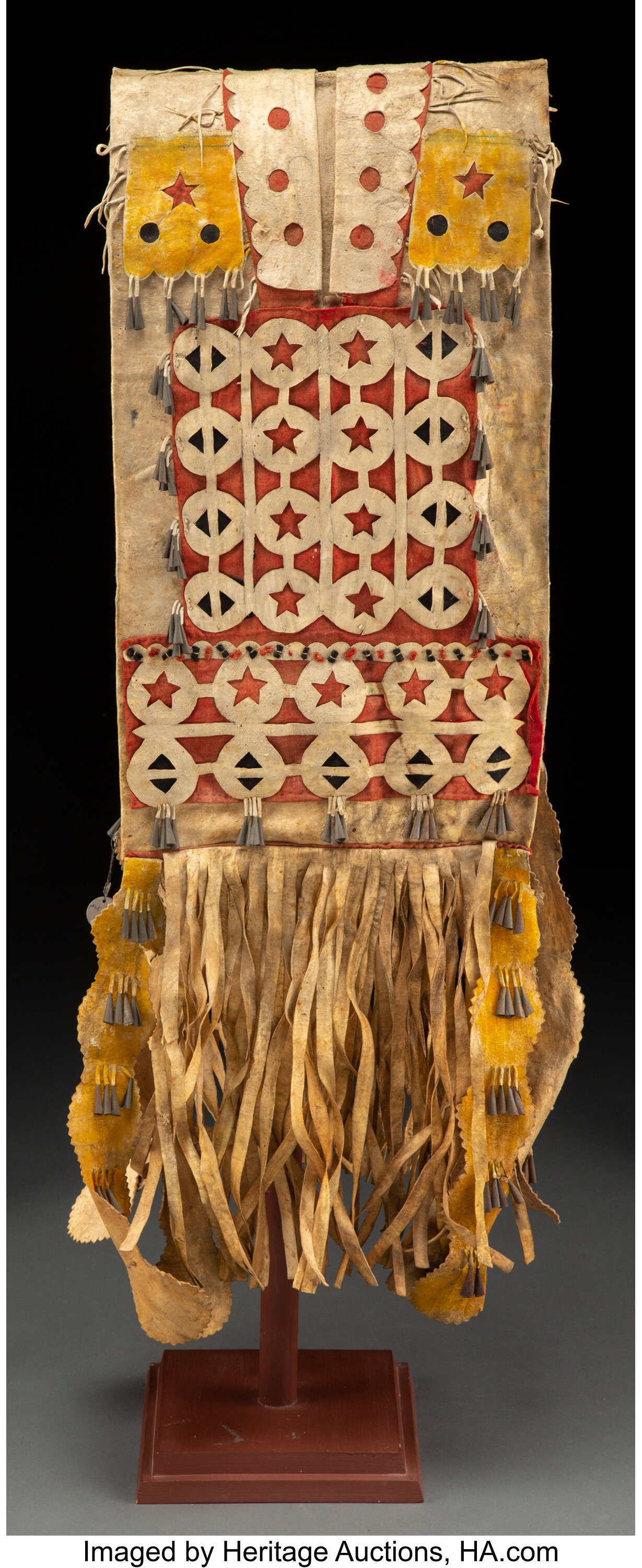 A Large Apache Double Saddle Bag... American Indian Art Pipes, | Lot ...