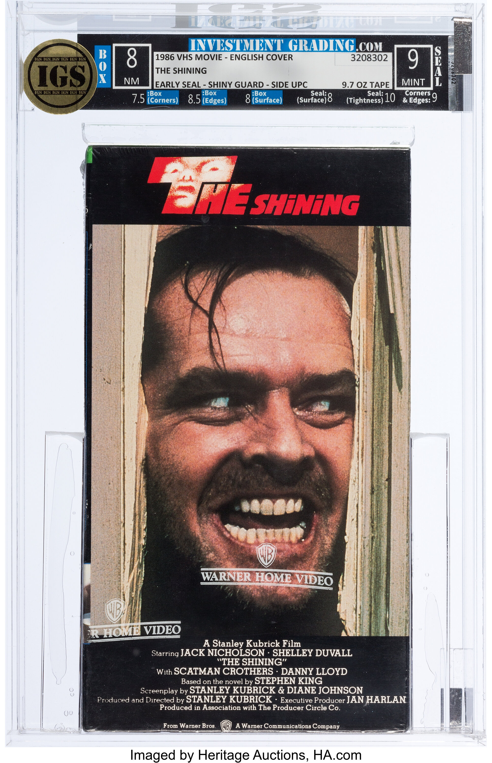The Shining Vhs 1986 Igs Box 8 Nm And Seal 9 Mint Early Seal Lot 19078 Heritage Auctions 5512