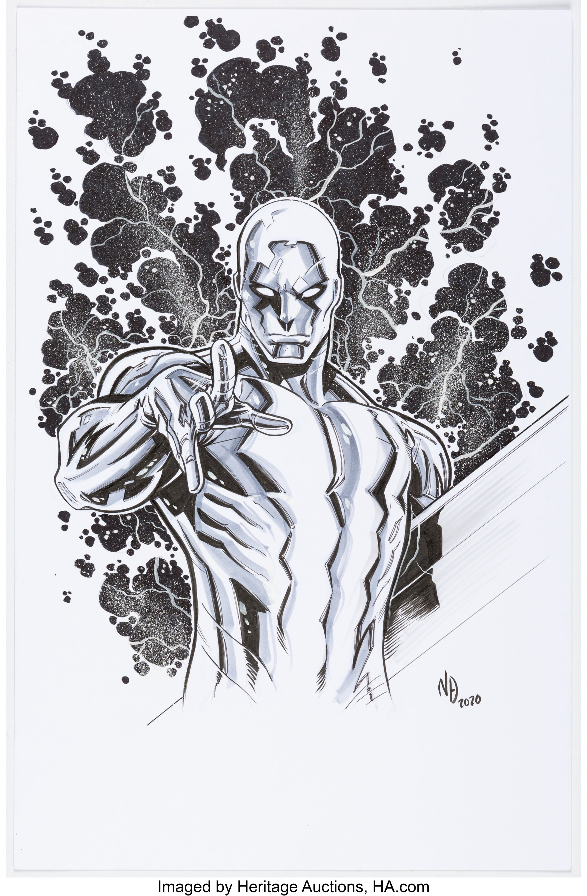 Nick Bradshaw Silver Surfer Illustration Original Art (2020