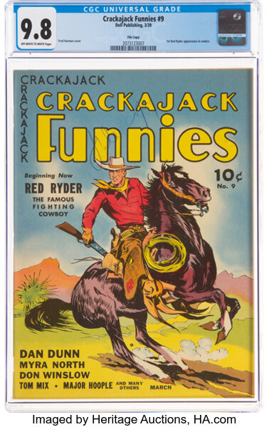 Golden Age (1938-1955):Western, Crackajack Funnies #9 File Copy (Dell, 1939) CGC NM/MT 9.8 Off-white to white pages....