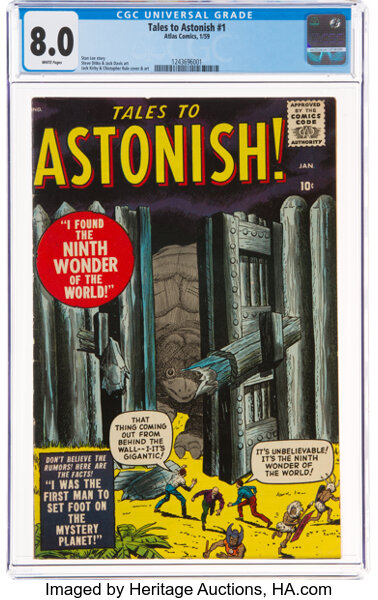 Silver Age (1956-1969):Horror, Tales to Astonish #1 (Marvel, 1959) CGC VF 8.0 White pages....